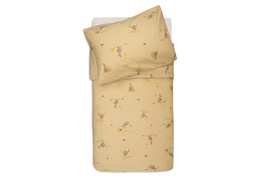 [580182] Jollein | Donsovertrek Kangaroots met Sloop Geel 100x140cm