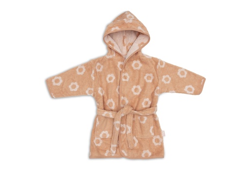 [580254] Jollein | Badjas Jacquard Flower Badstof Roze 1-2Y