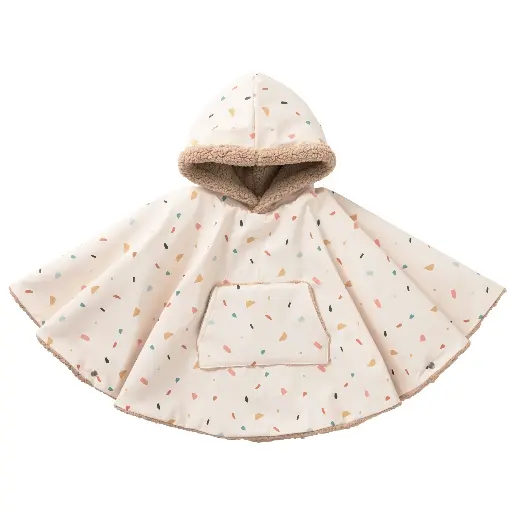 [580350] BB&Co | Poncho Terrazzo/Sherpa Ourson 12-36M