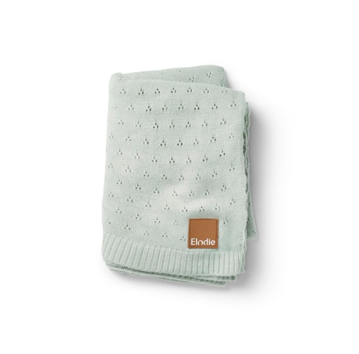 [580383] Elodie | Deken Pointelle Mineral Green 75x100cm