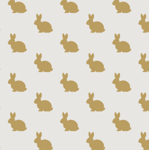 [580569] Duni | Servetten Golden Bunny 3-laags 24x24cm 20-pack