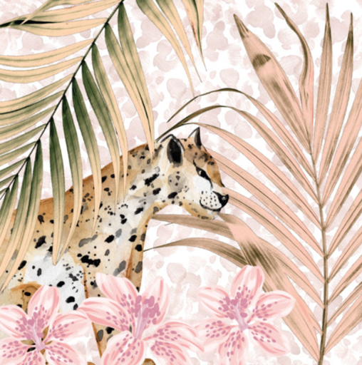 [580582] Duni | Servetten Wild Palms 3-laags 24x24cm 20-pack