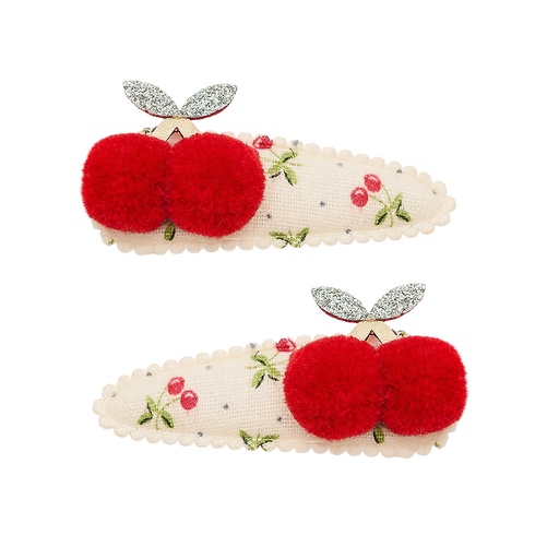 [580695] Mimi & Lula | Haarspeld Pom Pom Cherries Clic Clacs 2-pack
