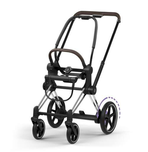 [580776] Cybex | Frame e-Priam Style Frame incl. Seat Hardpart Chrome Brown/Chrome  