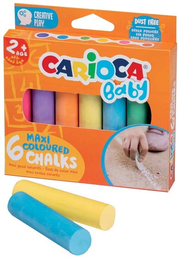 [580898] Carioca | Krijt "Baby Maxi" Stofvrij 6-pack