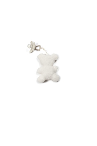 [581121] Living Nature | Fopspeendoekje Knuffelbeer Wit