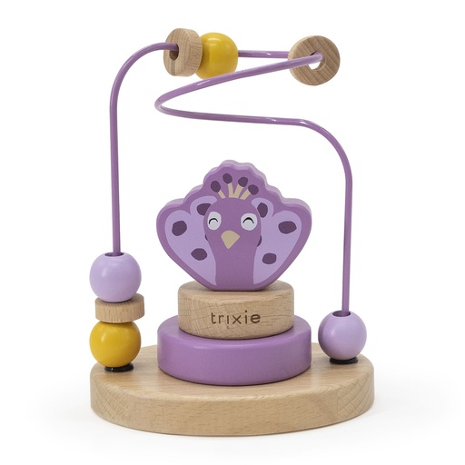 [581172] Trixie | Kralenframe Mrs. Peacock Hout Paars 11x8x15cm