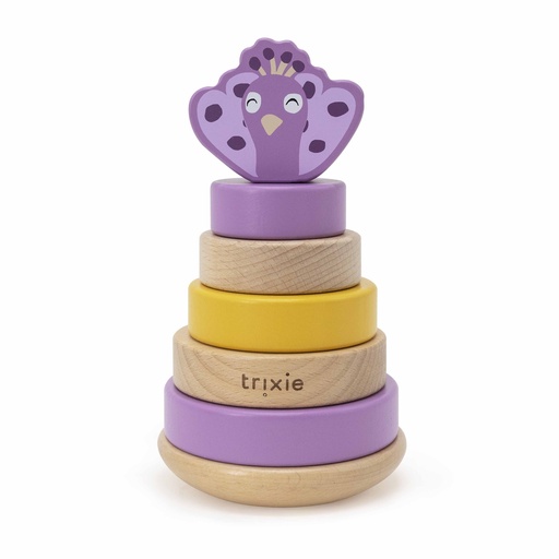 [581173] Trixie | Stapelpyramide Mrs. Peacock Stapeltoren Hout Paars