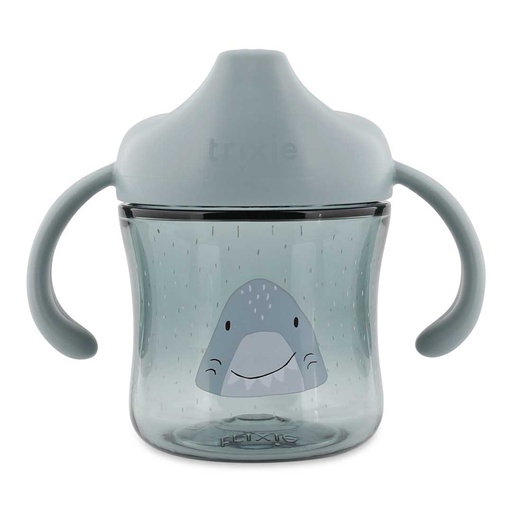 [581186] Trixie | Drinkbeker Mr. Shark Sippy Cup met Handvat en Drinktuit Blauwgrijs