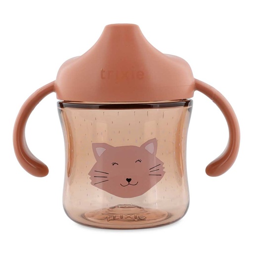[581187] Trixie | Drinkbeker Mrs. Cat Sippy Cup met Handvat en Drinktuit Roze