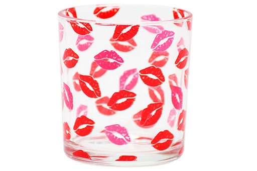 [581193] Cosy & Trendy | Theelichthouder Red Lips Ø7x8cm