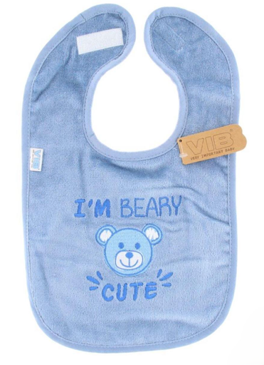 [581200] VIB | Slabbetje "I'm Beary Cute" Dusty Blue