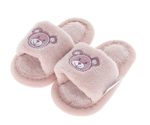 [581205] VIB | Schoenen Baby Slippers I'm Beary Cute Rose Smoke One Size