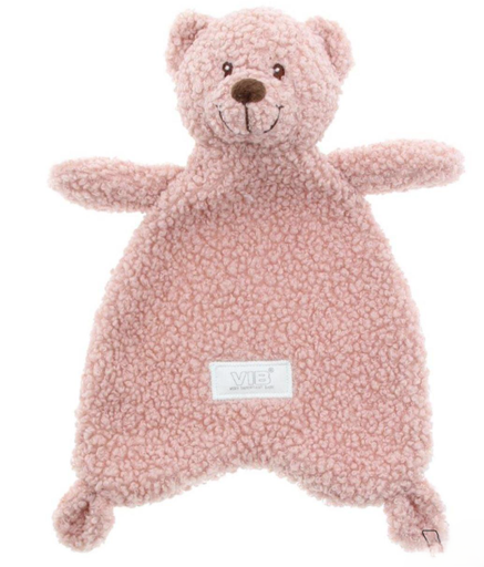 [581209] VIB | Knuffeldoek Teddy met Berenhoofd Rose Smoke