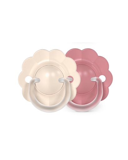 [581668] Suavinex | Fopspeen Wonder Symmetrisch SXPRO Siliconen  Roze/Beige 0-6m 2-pack  