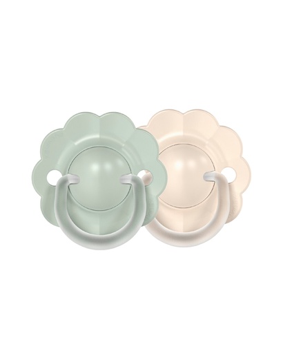 [581669] Suavinex | Fopspeen Wonder Symmetrisch SXPRO Siliconen Groen/Beige 0-6m 2-pack   