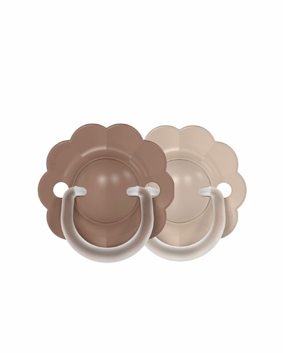 [581674] Suavinex | Fopspeen Wonder Symmetrisch SXPRO Siliconen  Bruin/Beige 6-18m 2-pack 