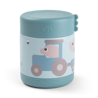 [581717] Done by Deer | Thermos Tiny Farm Food Jar Blauw 300ml