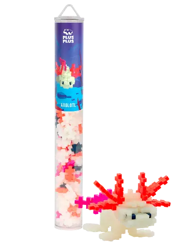 [581750] Plus-Plus | Educatief Speelgoed Axolotl Bouwstukjes Glow in the Dark 100-delig
