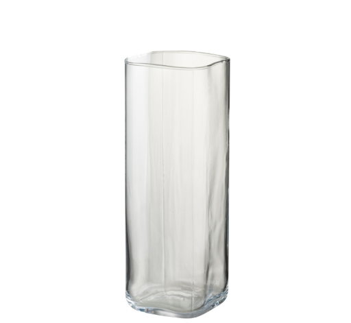 [582195] J-Line | Vaas Recht Vierkant Glas Transparant 11,5x11,5x32cm