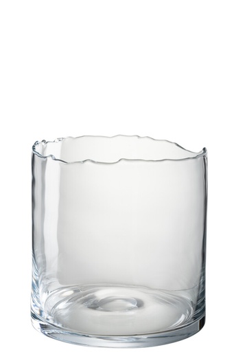 [582202] J-Line | Windlicht Onregelmatige Rand Glas Ø25,5x27