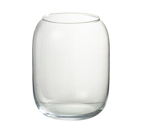 [582309] J-Line | Windlicht Zilly Glas Transparant Ø17,5x22cm