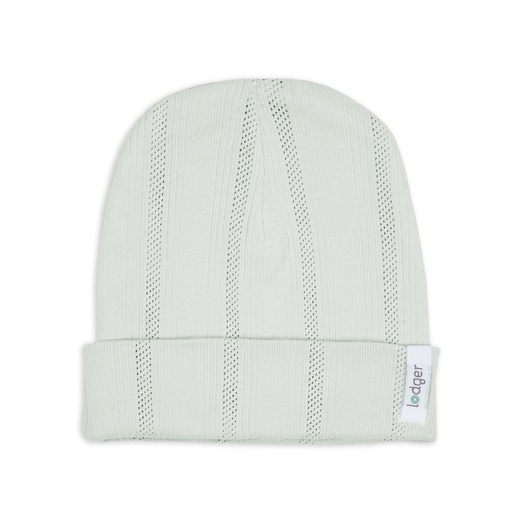 [585012] Lodger | Muts Beanie Pointelle Silk Ecru 0-6M