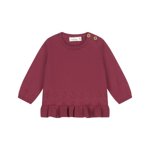 A Tiny Story | Pull Girls Dark Red