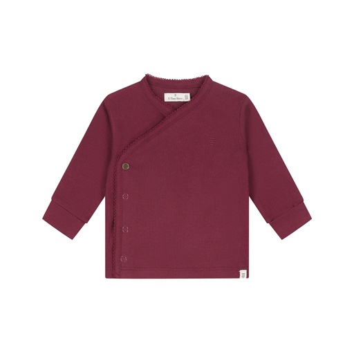 A Tiny Story | T-shirt Girls Overslag Longsleeve Dark Red