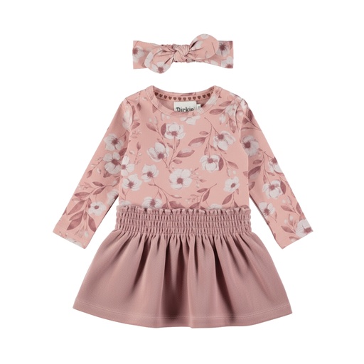Dirkje | Jurk met Haarband Girls Blossom Breeze Misty Rose