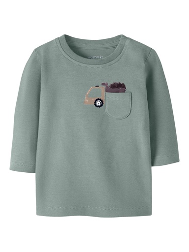 Name It | T-shirt Boys Kruse Longsleeve Green Milieu