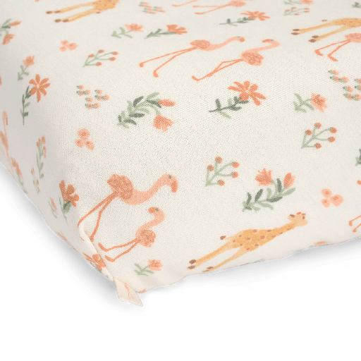 [587499] Little Dutch | Hoeslaken Safari Friends Blooming Safari 90x200cm