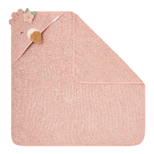 [587510] Little Dutch | Badcape Safari Friends Flamingo Roze 75x75cm 