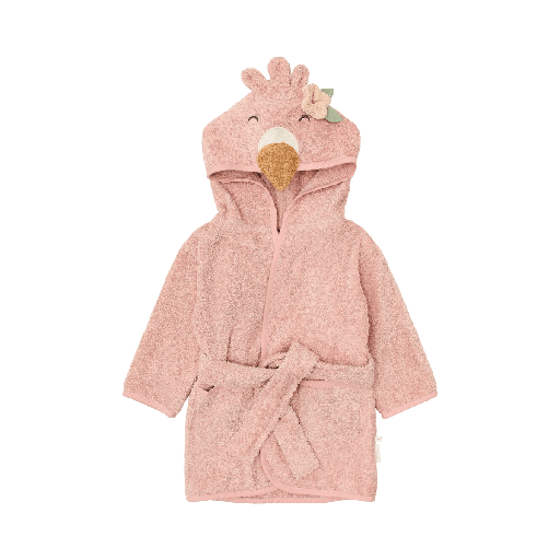 [594408] Little Dutch | Badjas Safari Friends Flamingo Roze M 98-104