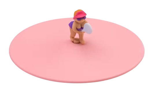 [587520] Lurch | Deksel Beach Friends Tina Tennis Siliconen Roze