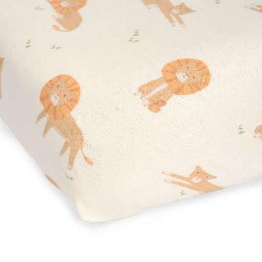 [587618] Little Dutch | Hoeslaken Ledikant Safari Friends Safari Leo 90x200cm