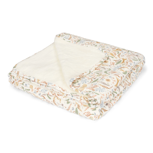 [587709] Little Dutch | Deken Ledikant Safari Friends Safari Wonders Fleece 110x140cm 