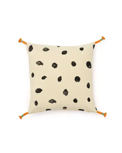 [588222] Kid's Concept | Kussenhoes Pippi Zwart/Wit/Oranje 50x50 
