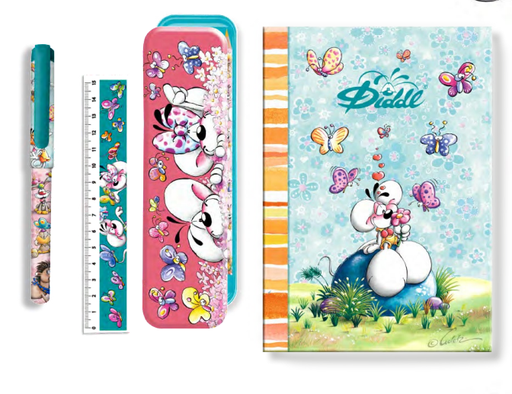 [588710] Diddl | Schrijfset Pen/Lat/Etui/Schrift 4-delig