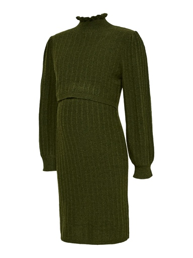 Mamalicious | Jurk Allison Longsleeve Rifle Green Melange