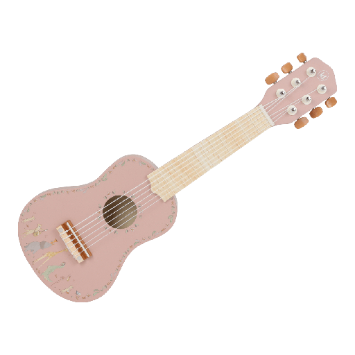 [589063] Little Dutch | Muziekinstrument Safari Friends Gitaar Hout Roze FSC