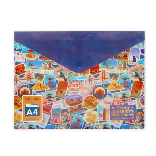 [589313] Legami | Map Travel Stickers Fold & Order