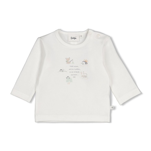 Feetje | T-shirt Uni Penguin Cuddles Longsleeve Off White