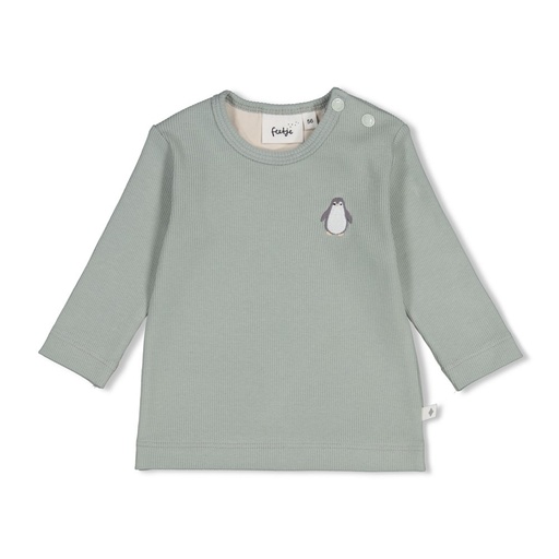 Feetje | T-shirt Uni Penguin Cuddles Longsleeve Zeegroen