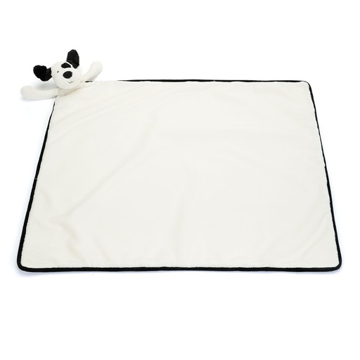 [589561] Jellycat | Deken Bashful Puppy Black & Cream 56x70x9cm