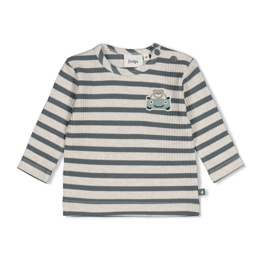Feetje | T-shirt Boys Beep Beep Longsleeve Zeegroen