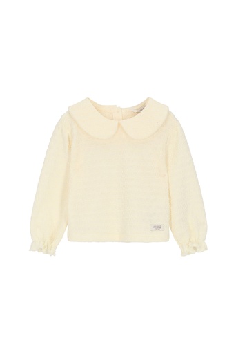 Le Chic | T-shirt Girls Noury Longsleeve Antique White Ecru