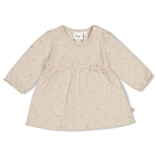 Feetje | Jurk Girls My Little Love Taupe Melange