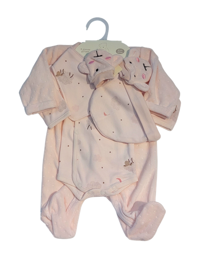Picco Mini | Giftset Outfit Schaap Pyjama/Body/Wanten/Muts/Spuugdoekje Peach