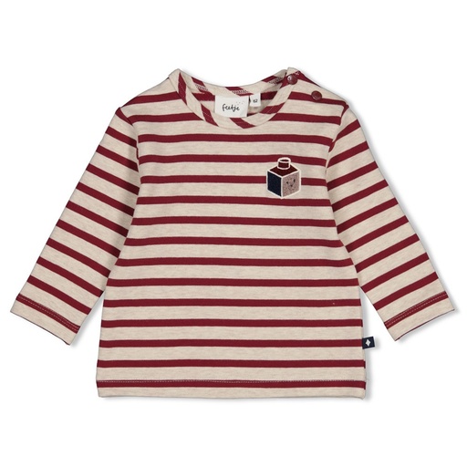 Feetje | T-shirt Boys Built for Fun Longsleeve Bordeaux